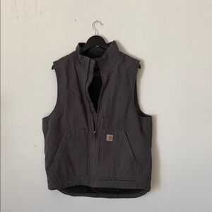 Carhartt Black Canvas Sherpa Vest